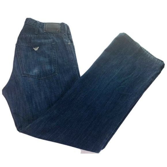 ARMANI COLLEZIONI Men’s Jeans Dark Wash Blue Denim Pants Size 38 Italy 35 inseam - Picture 10 of 12